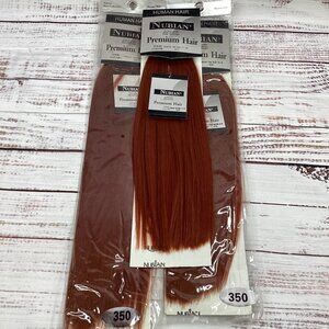 3 Packs Nubian #350 Copper Yaki Bulk 14” 16” 18” Micro Braiding Hair